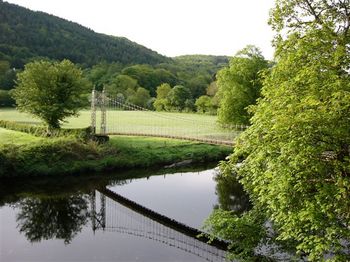 Suspension Bridge Leading to Aberconwy House B&B Betws-y-Coed