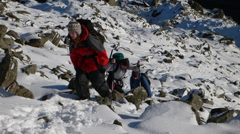 Climbing in the Snow